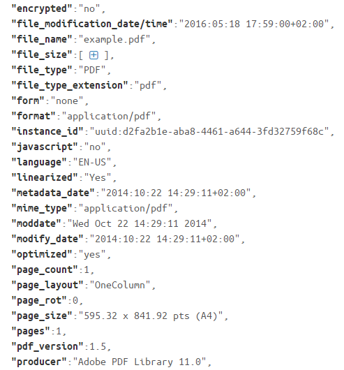 File Metadata Example